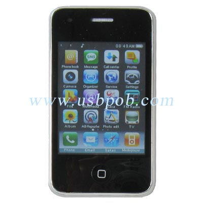 2.8 inch Touch Screen Quad Band Dual Card Dual Standby TV iPhone Style Mobile Phone JC35 with WiFi Function