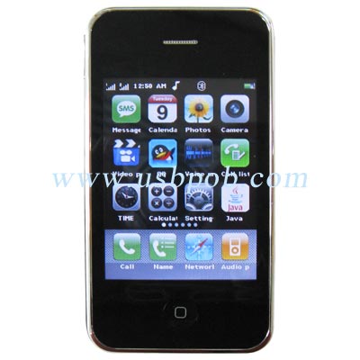 3.2 Quad Band Dual SIM Card Dual Standby iPhone Style Mobile Phone i9+++