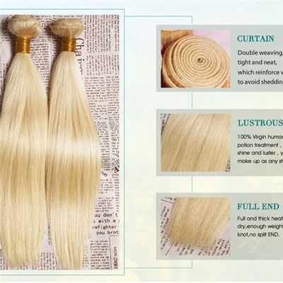 Wholesale stiahght Blonde Brazilian Hair