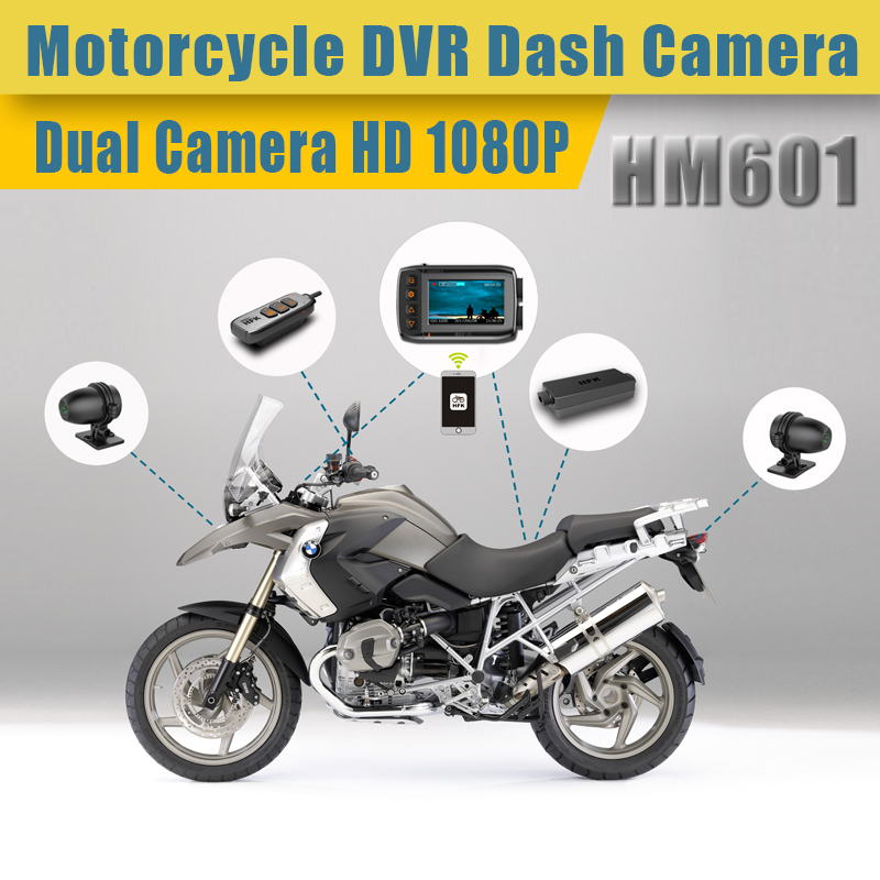 HFK Universal model fhd 1080p motorcycle dvr dual cameras motorcycle video recorder