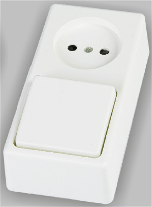 Surface type 2P socket with switch