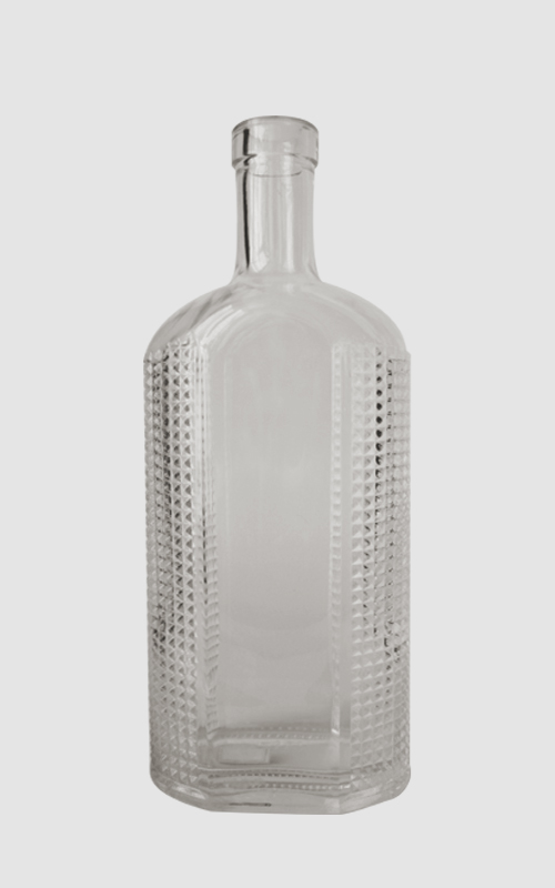 700ML Clear glass bottle with cork finish
