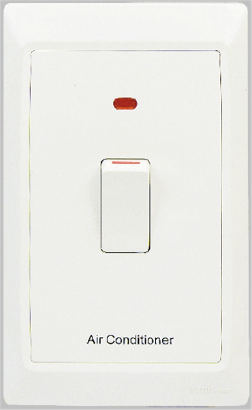 45A double pole switch with neon