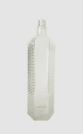1000ML hexagonal Flint Glass bottle with screw finish