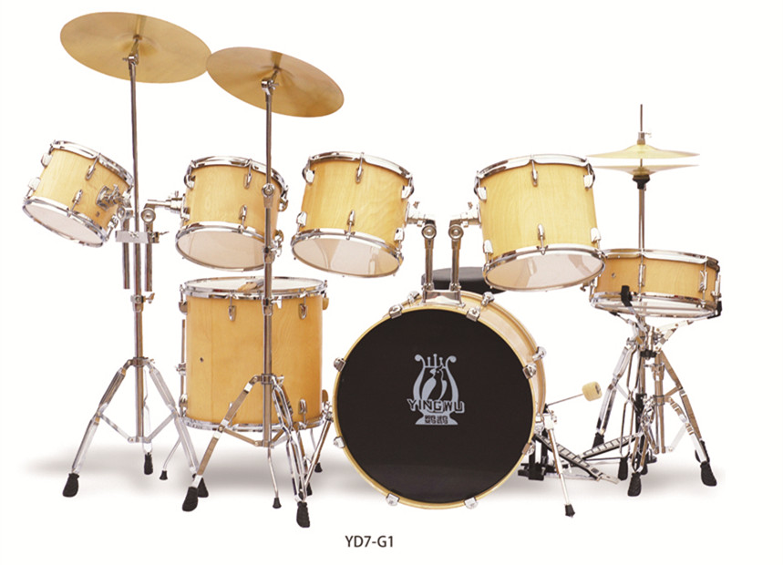 Full Size Adult Complete 7 Piece Drum Set