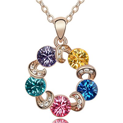 Fashion Shiyi jewelry Ferris Wheel 18K Rose Gold plated necklace chain, hot sale NL-00515