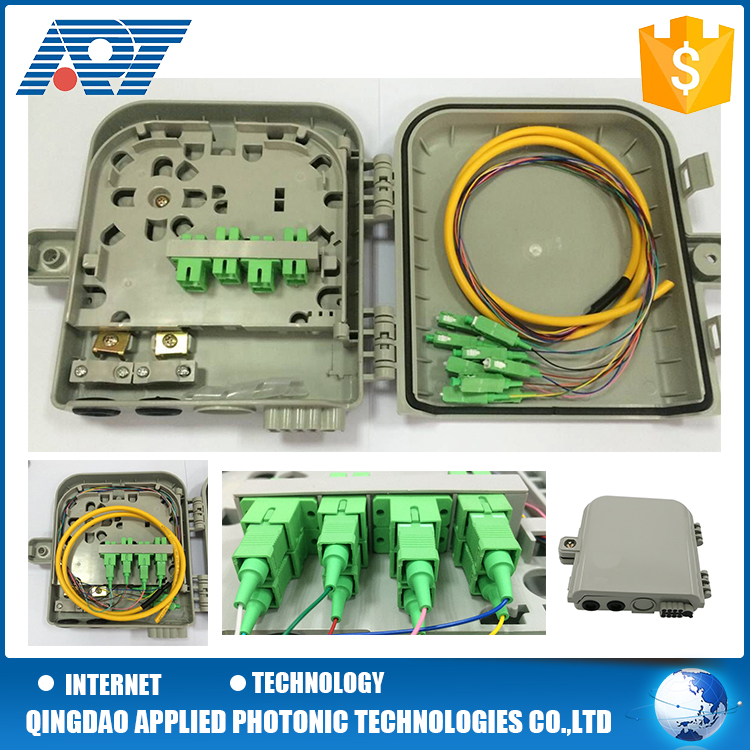 8 port FTTH outdoor fiber optic termination box