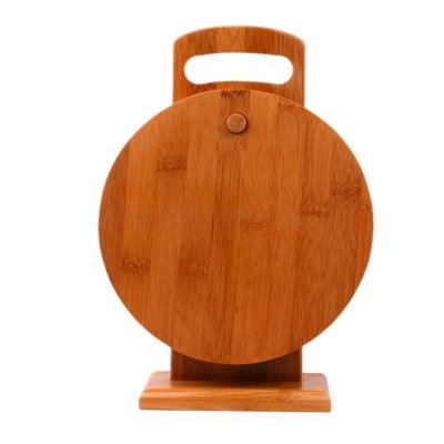 Round Shape Bamboo Wooden Multi Cutting Board Set Chopping Board Set With Stand China