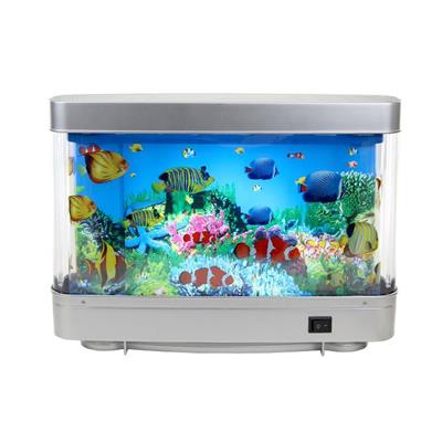 Decorative Night Lamps Fake Tropical Fish Tank With Moving Fish Ocean In Motion