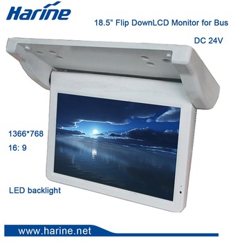 18.5 Inch Bus HD LCD Monitor Coach TV With 12 Volt And 1366x768 Resolution