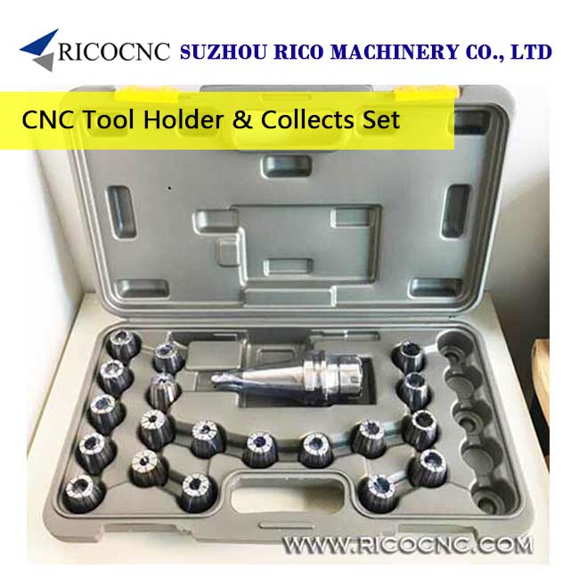 CNC Router Milling Tool Holder Collets Chuck Set with Metric ER Collet Sets