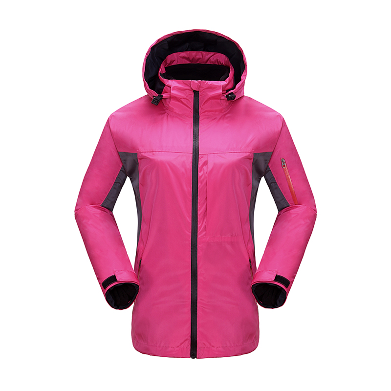 Woman's heated outdoor hoodie hiking jacket