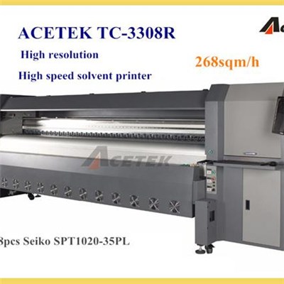 TC-3308R 3.2m Flex Banner Printing Machine With Spt 1020 35pl Head