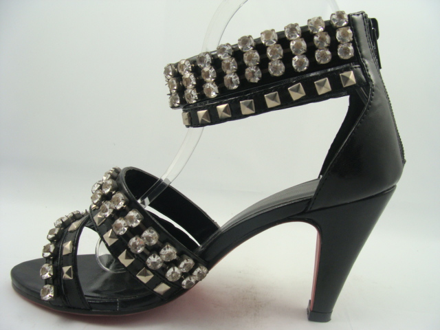 christian louboutin rhinestone fashion high heel lady sandals 