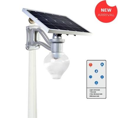 Peach Light Outdoor Intelligent Solar Led Garden Lamp With Solar Panel And Battery