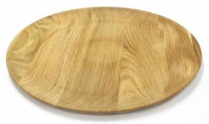 Round OAK Wood Tableware Serving Use Wood Plate