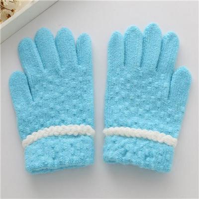 100% Acrylic Wholesale Cheap and Soft Pinkycolor Women Acrylic Knit Gloves