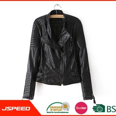 Spring Women OEM Manufacturers Custom Pu Leather Jacket