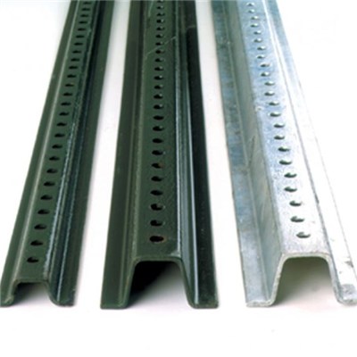 Green PVC Coated And Hot Dip Galvanized Steel U Channel Post