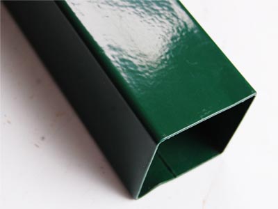 Green Coated Steel Square Tube Post
