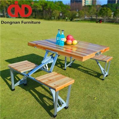 DN Folding Commercial Wooden Picnic Tables For Sale,Cheap Patio&Outdoor Furniture,Garden Table And 4 Chairs