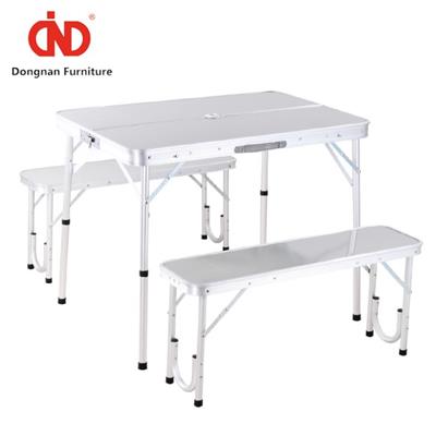 DN Outdoor Space Saver Camping Table And Chairs,Folding Up Garden Table And Bench Set