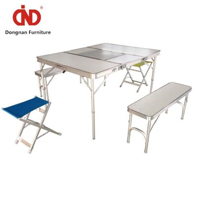 DN Outdoor Folding Dining Table And Chairs,Fold Away Camping Table And Bench