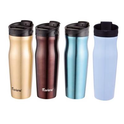18 Oz Stainless Steel Tumbler With Extra Spill-Proof Sliding Lid Double Wall Insulated Coffee Mug Thermos Travel Mug Cup With Lids Keep Hot Or Cold For Hours