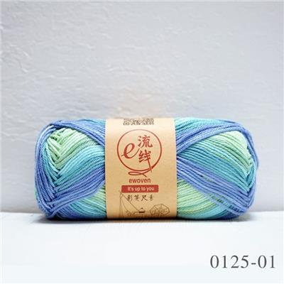 Colorful 100% Mercerized Cotton Space Dyed Hand Knitting Yarn