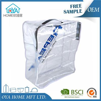Printing Waterproof Clear Plastic Zippered Storage Bags