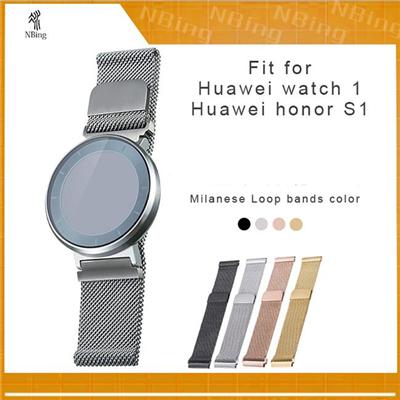 Huawei Watch Accessories Milanese Loop Stainless Steel Straps Black Bracelet Wrist Bands Replacement For Huawei Honor S1 Smartwatch