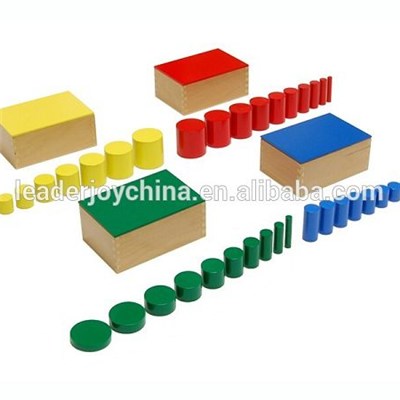 Premium Quality Beechwood Montessori Toys For Toddlers Knobless Cylinder