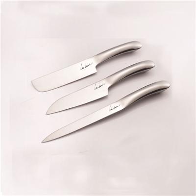 Santoku Chef Knife Carving Bread Multi Paring Black Coating Rose Gold Stainless Steel Silver Shinning Lovely Elegance Kitchen Knife Set