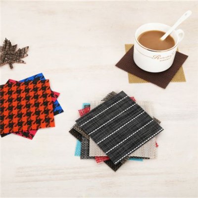 Square Solid Color Holder Coasters Western Restaurant Coffee Antislip Cup Mats
