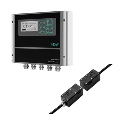 Clamp On Water Flow Rate Meter High Accuracy Transit Time Ultrasonic Remoter