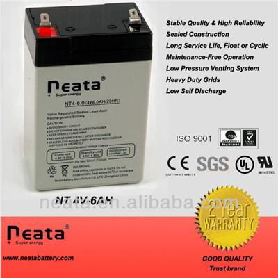 Reliable And Safety AGM 4V6AHbattery Emergency Power System, Electric Toys