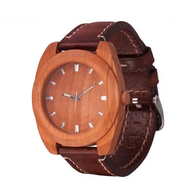 Cool Fob Red Envelope Wood Leather Wrap Womens Sustainable Watches