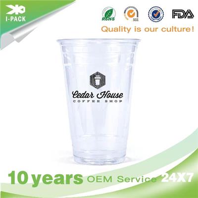 8 Oz Logo Printing On Coffee Plastic Cups Supplier