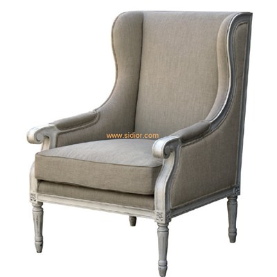 Restaurant Club Furniture Antique Fabric Lounge Chair