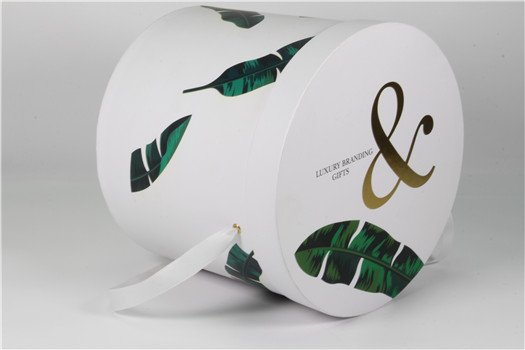 2017 new design luxury round cardboard flower box with lid