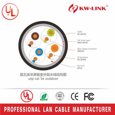 Cat5e UTP BC LSZH Outdoor Cable with PVC Jacket
