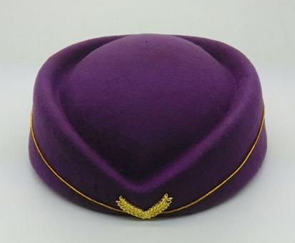 wholesale cheap high quality 100% wool airline hostess cap
