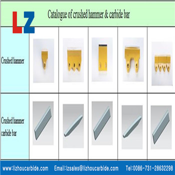 customized cemented carbide crushed hammer bar VSI crusher rotor tips