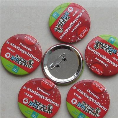 Advertising Promotions Tin Button Badge