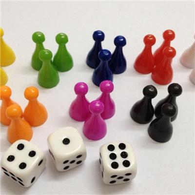 Plastic Board Game Pieces Pawns and Tokens