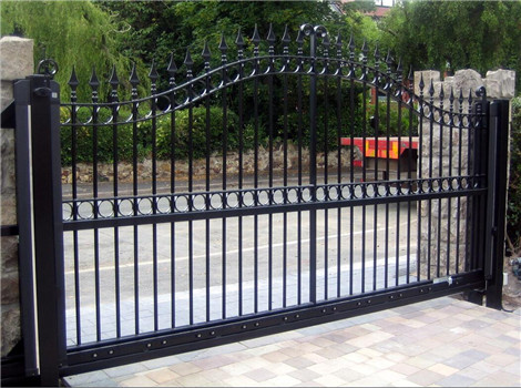 Yishu metal factory price wrought  iron sliding gate designs for homes