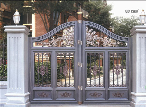 latest decorative aluminum casting house main gate design