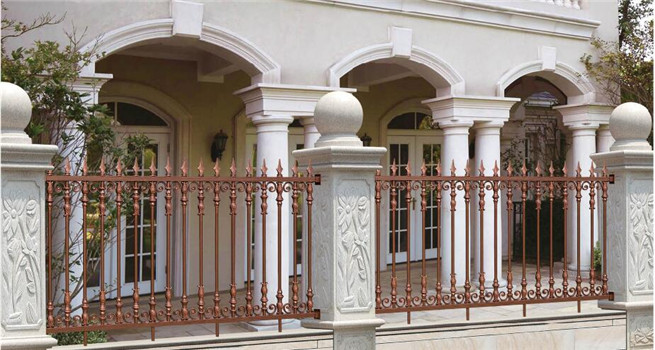 Outdoors used ornamental cast customized aluminum fence