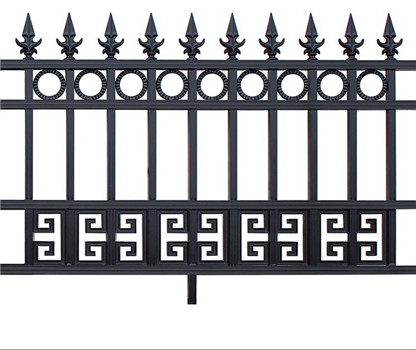 European aluminum fence designs with matt black color 