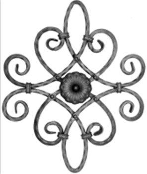 Hot sale ornamental custom wrought iron  accessories panel 